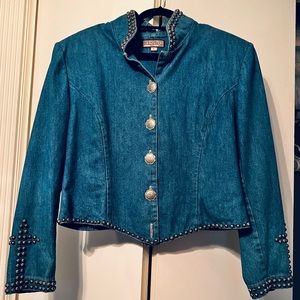 Vintage Double D Ranch Wear Denim Jacket with Studs